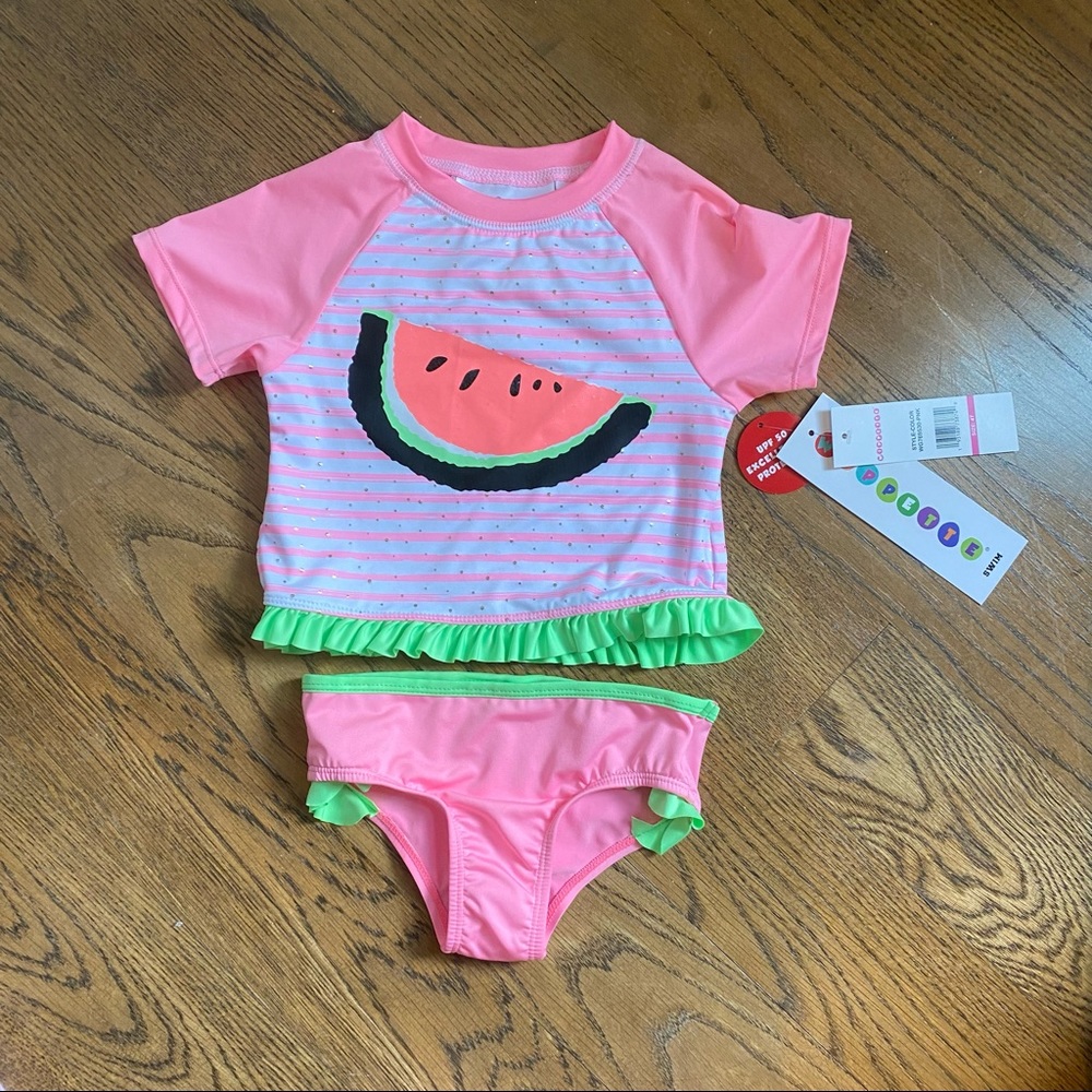 NWT Wippette 4T Watermelon Two-Piece Swimsuit